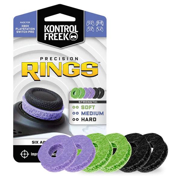 KontrolFreek Precision Rings Mixed Pack Thumbstick Rings (PS/Xbox/Switch) - Green/Black/Purple - GameBeatz