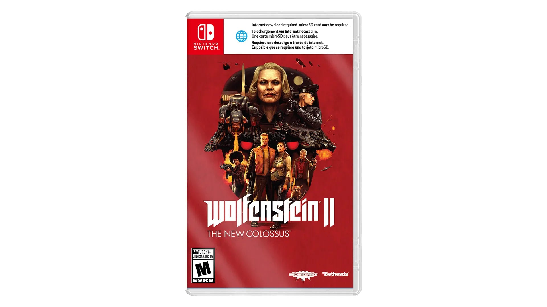 Wolfenstein II: The New Colossus Nintendo switch game Shooting cover