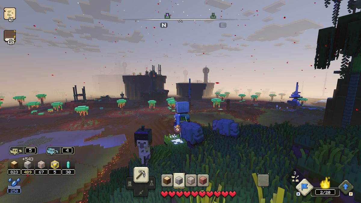Minecraft Legends Playstation 4 game Strategy, Action images