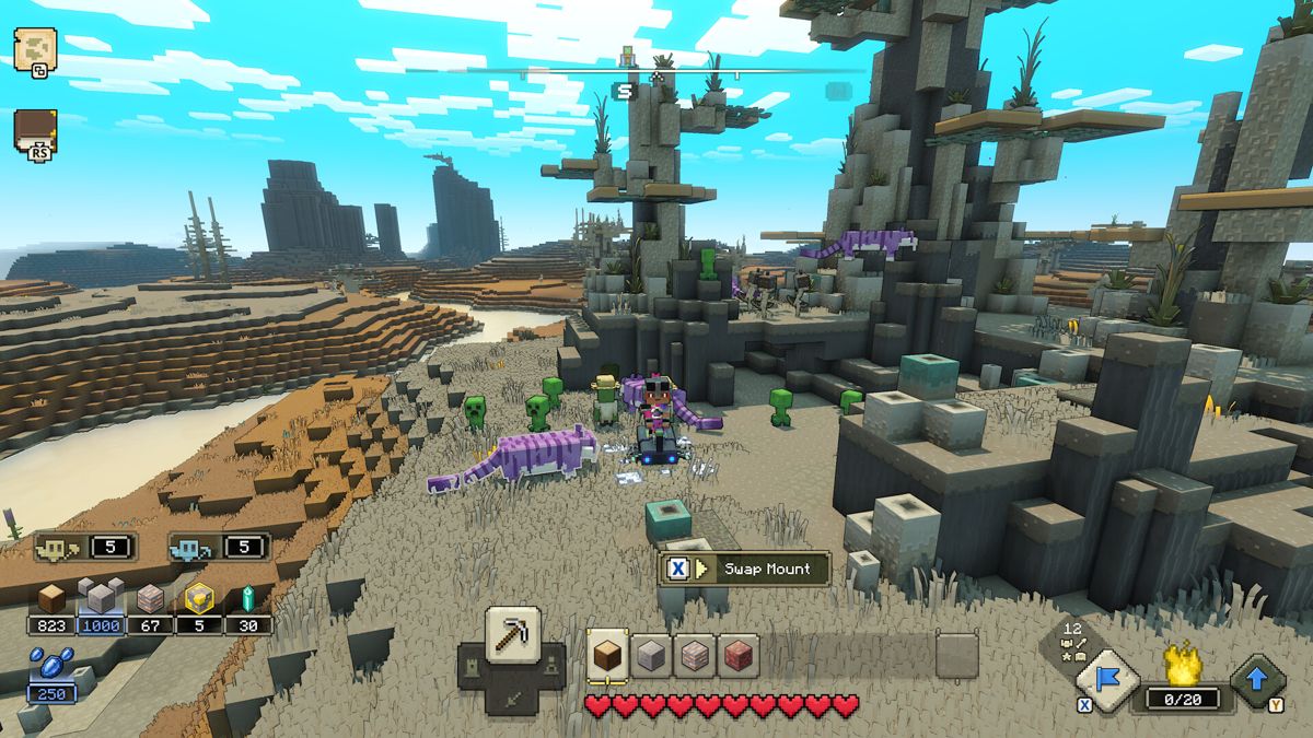 Minecraft Legends Playstation 4 game Strategy, Action images