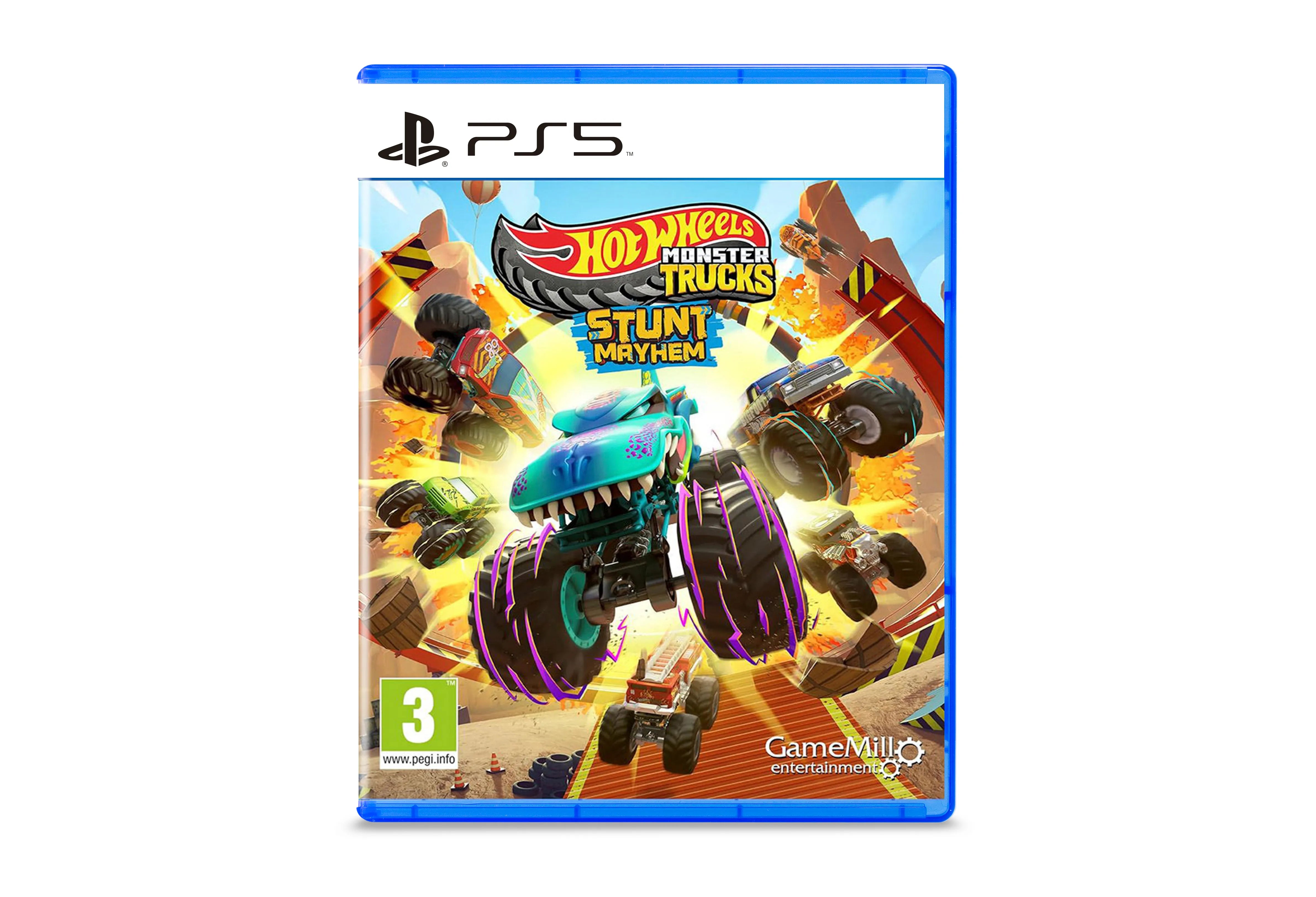 Hot Wheels Monster Trucks: Stunt Mayhem Playstation 5 game Driving/Racing cover