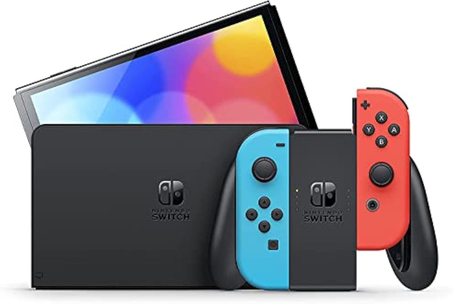 Nintendo Switch OLED（Neon Red & Neon Blue） - GameBeatz