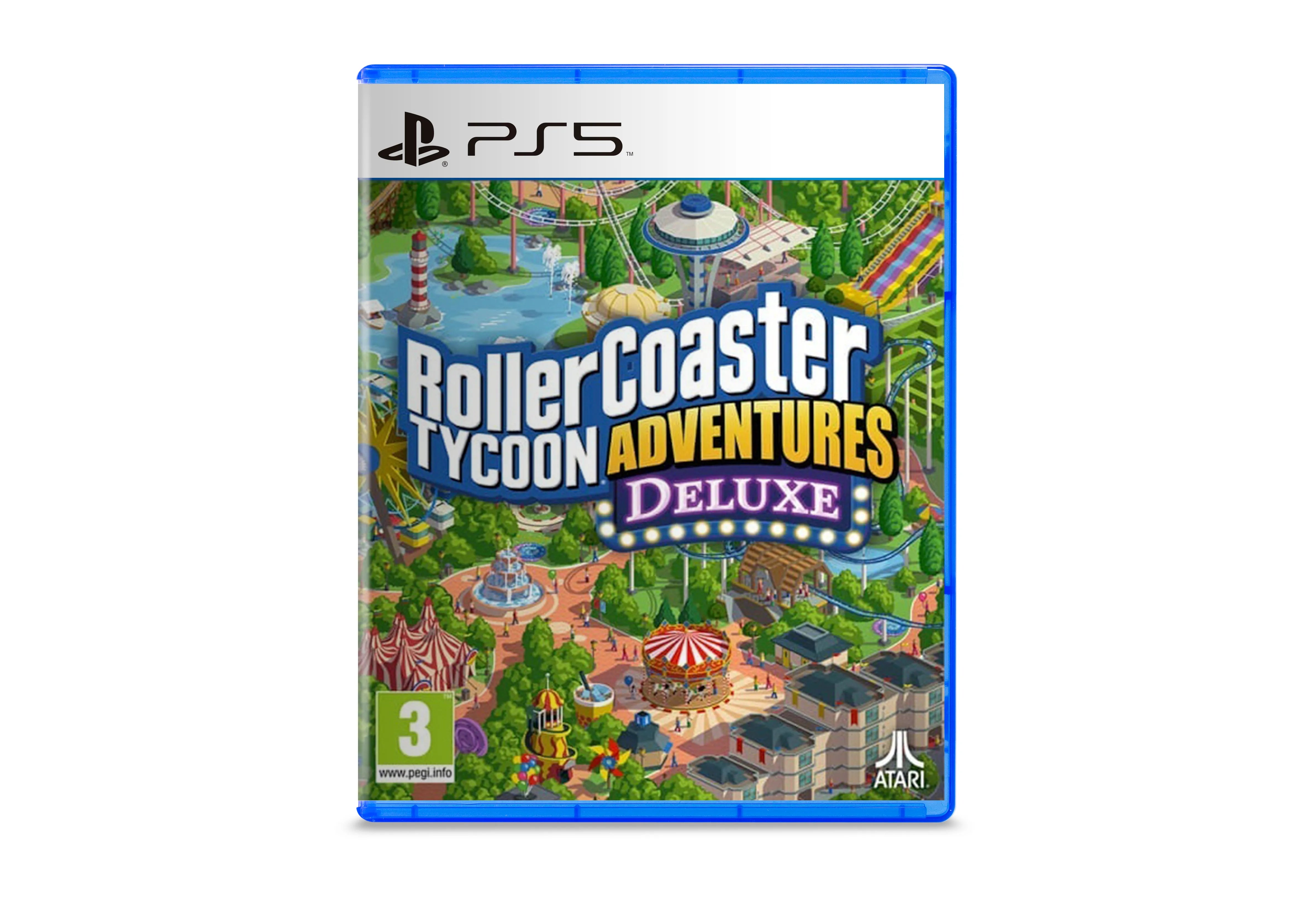 RollerCoaster Tycoon Adventures Deluxe Playstation 5 game Simulation, Casual cover